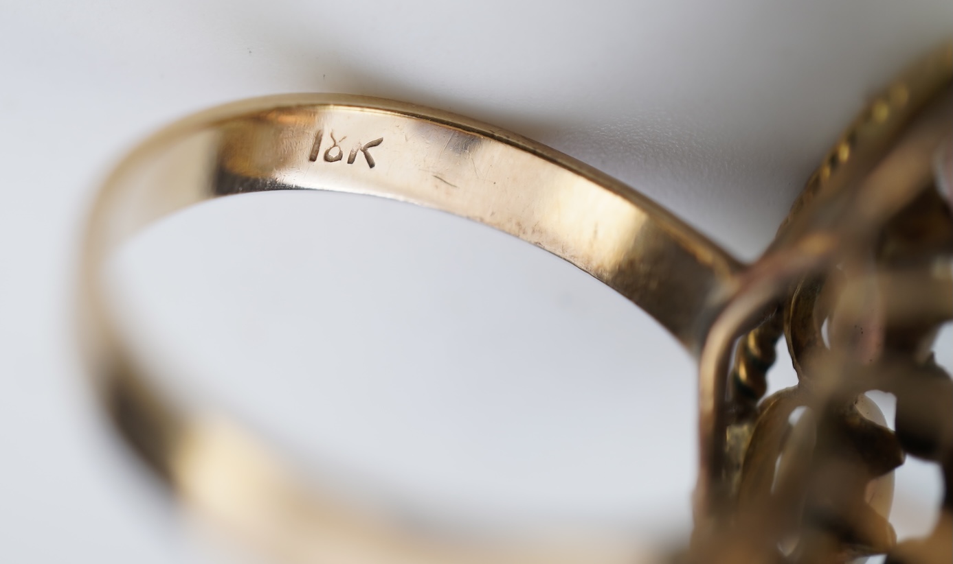 Three rings and a brooch